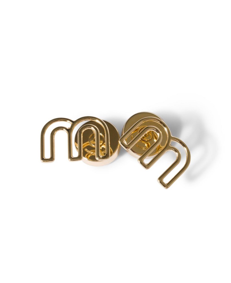 Miu Miu Metal Earrings in Gold