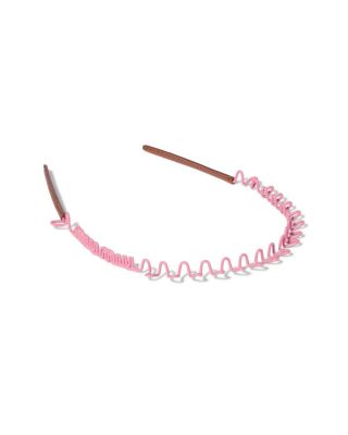 Miu Miu Metal And Leather Headband In Pink
