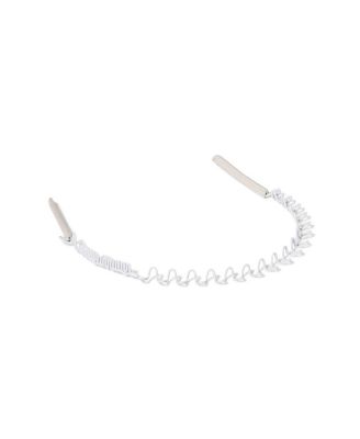 Miu Miu Metal And Leather Headband In Neutral