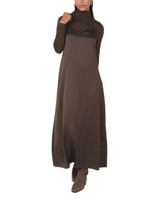 Satin A Line Maxi Slip Dress