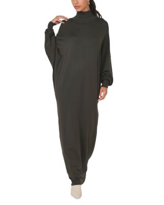Turtleneck Dolman Sleeve Maxi Dress