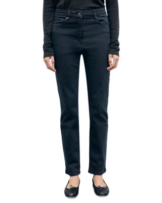Irene Mid Rise Skinny Jeans in Black