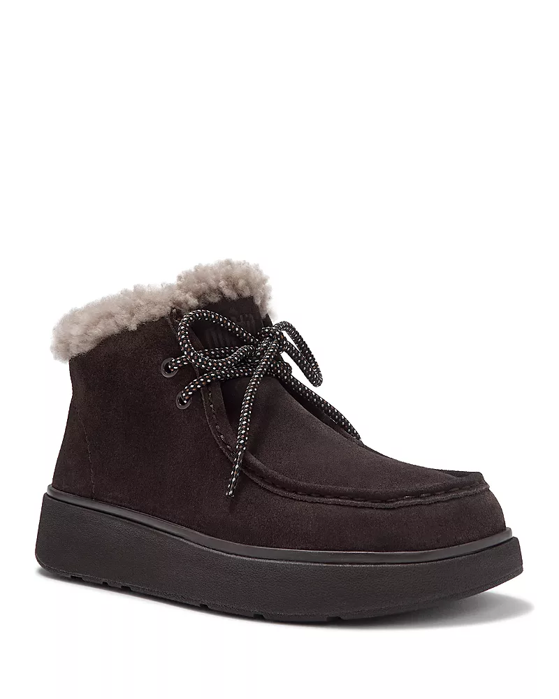 FitFlop Women's Gen-ff Suede Shearling Lined Ankle Boots
