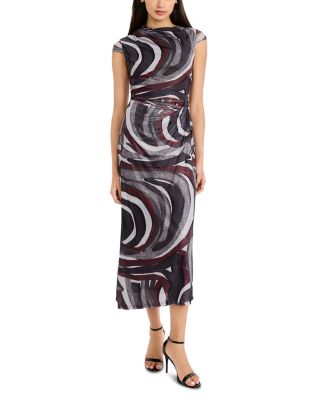 Draped Cap Sleeve Dress