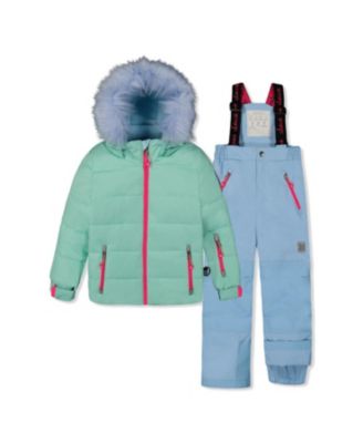  Girls' Play Hood Jacket & Pants Two Piece Snowsuit - Little Kid