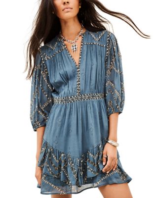 Poly Fit & Flare Mini Dress