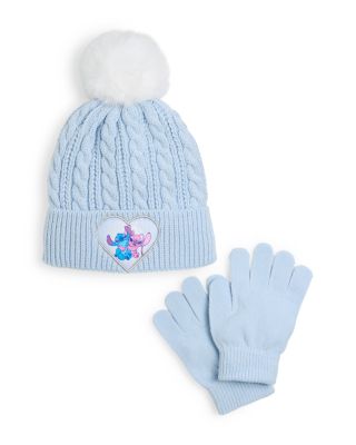 Girls' Stitch & Angel Hat & Gloves Set - Little Kid, Big Kid