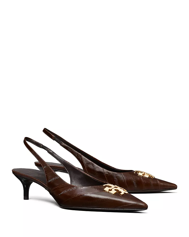 Tory Burch Women's Charlie Leather Slingback Pumps