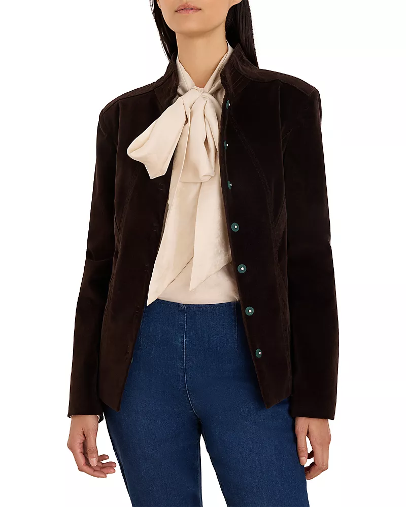 Nic+Zoe Stretch Velvet Riding Jacket