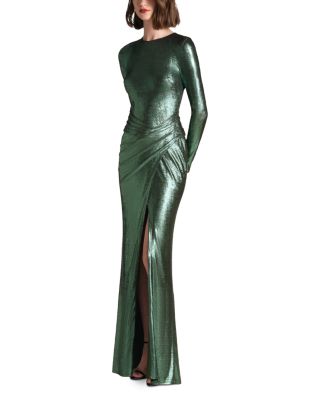Tamir Metallic Draped Gown
