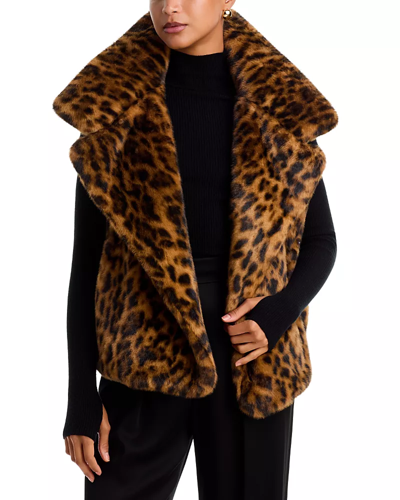 Norma Kamali Teddy Bear Faux Fur Vest