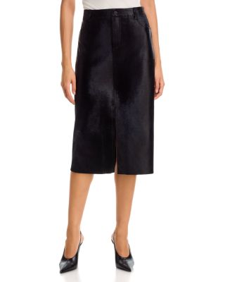 Cindy Calf Hair Midi Skirt