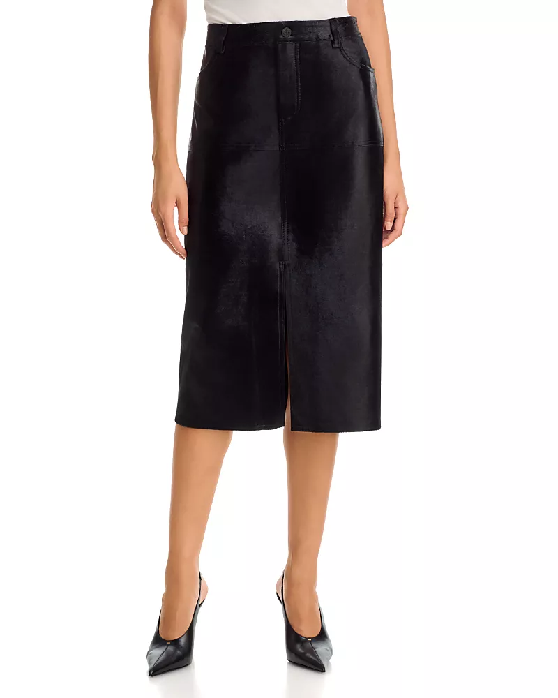 Kobi Halperin Cindy Calf Hair Midi Skirt