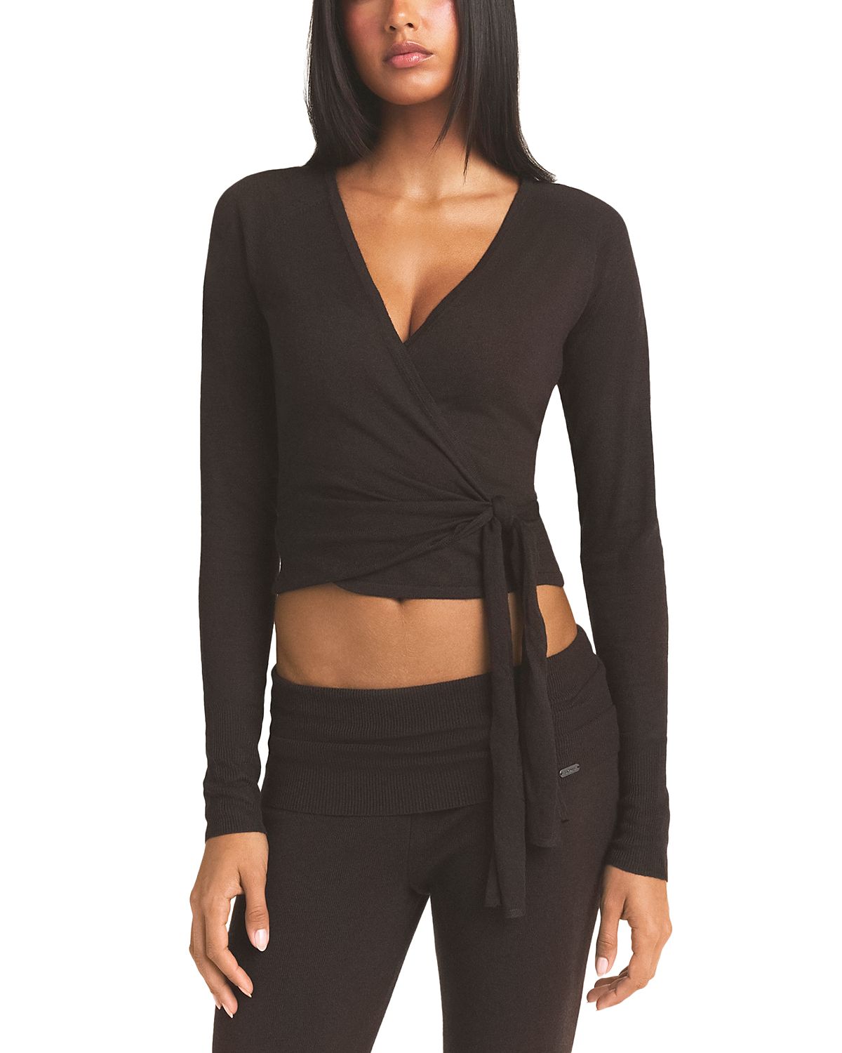 Skims Essential Knit Wrap Sweater