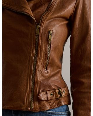 Burnished Leather Moto Jacket - thumbnail 6