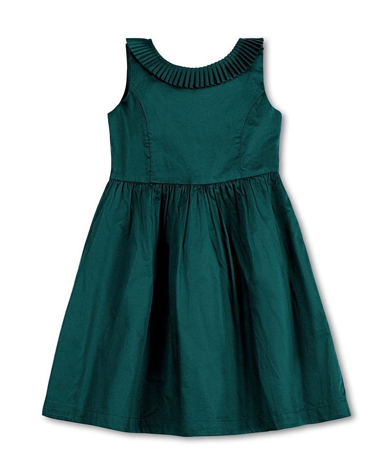 Hope & Henry Girls' Organic Pleated Collar Party Dress - Little Kid, Big Kid