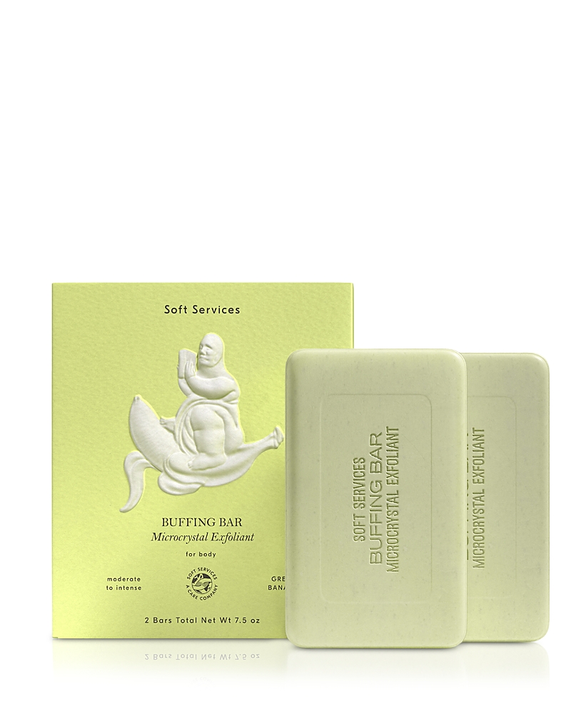 Soft Services Green Banana Buffing Bar Body Exfoliant, Pack of 2
