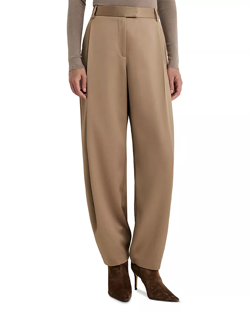 Reiss Sierra Satin Barrel Trousers