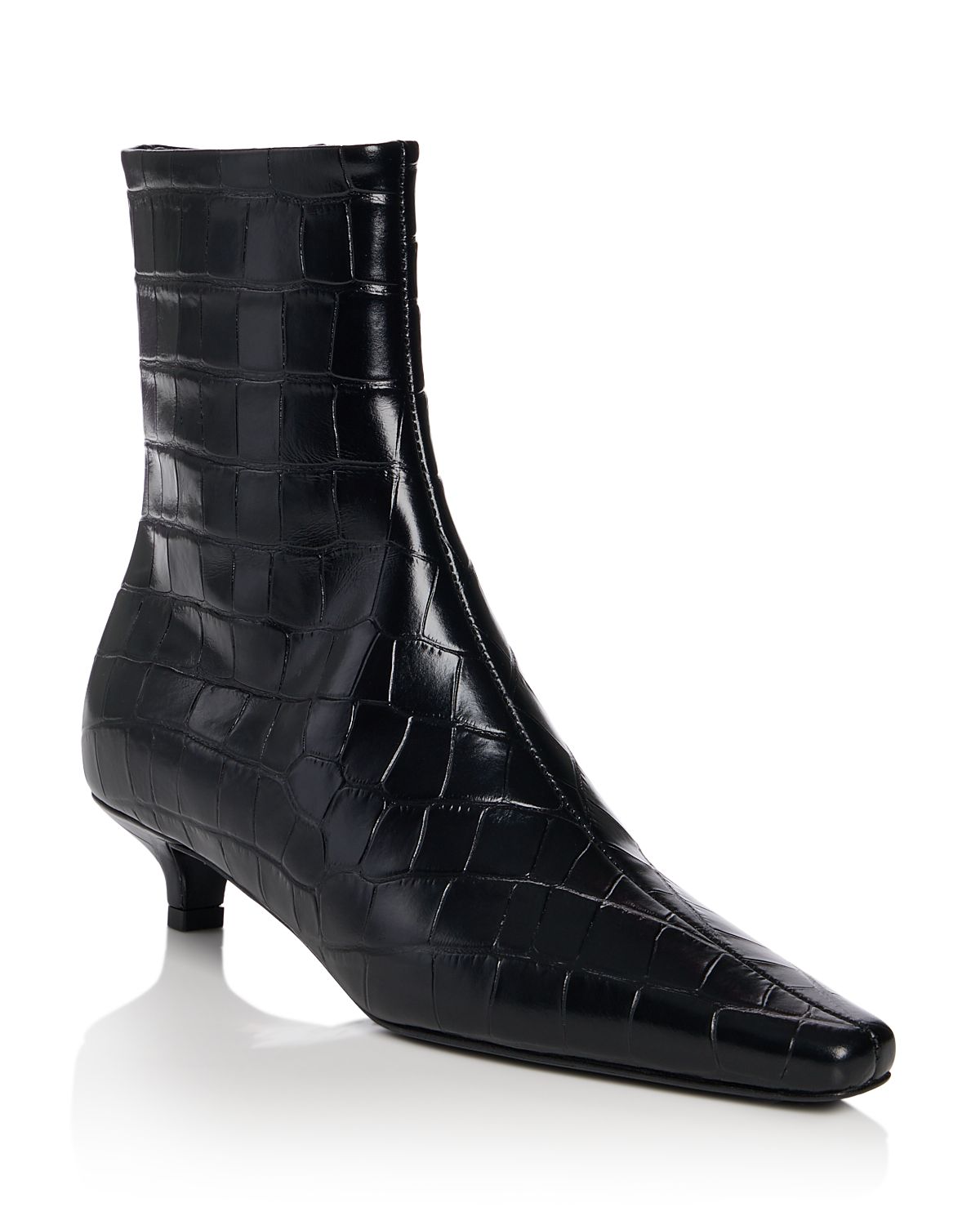 Toteme Women's Slim Croc Embossed Ankle Boots