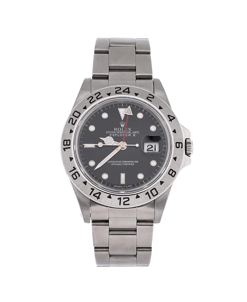 Pre-owned Pre-owned Rolex Rolex Oyster Perpetual Explorer Ii Automatic Watch In Stainless Steel 40mm In Dial Color: Black
