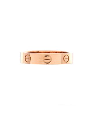 Love Wedding Band 1 Diamond Ring 18K Rose Gold with Diamond