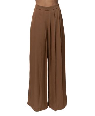 Clara Wide Leg Pleated Trousers