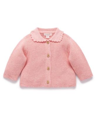 Girls' Crochet Collar Cardigan - Baby