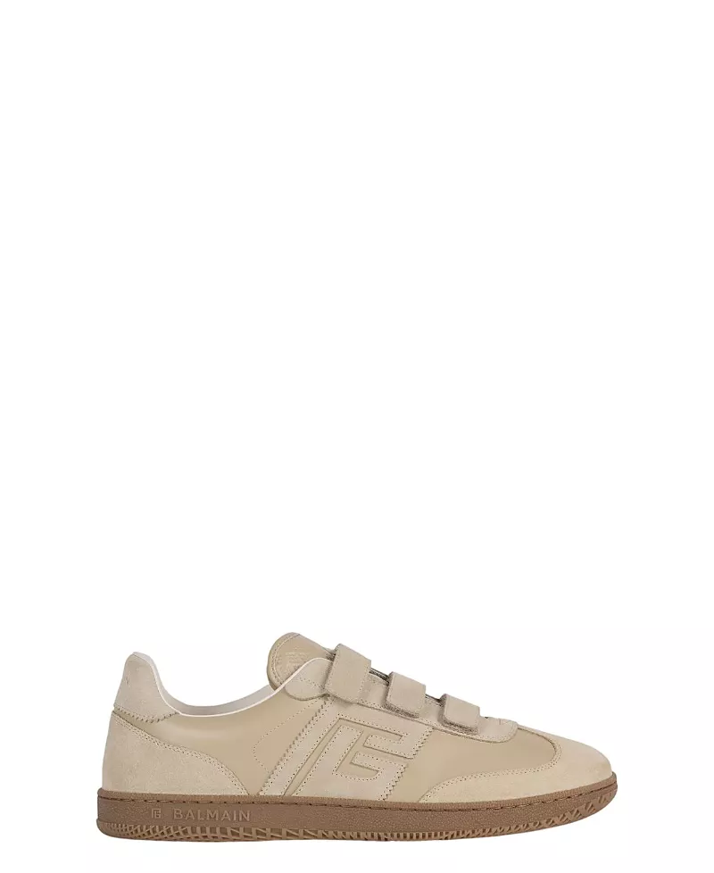 Balmain Men's Balmain Swan Trainers in Smooth Leather and Suede
