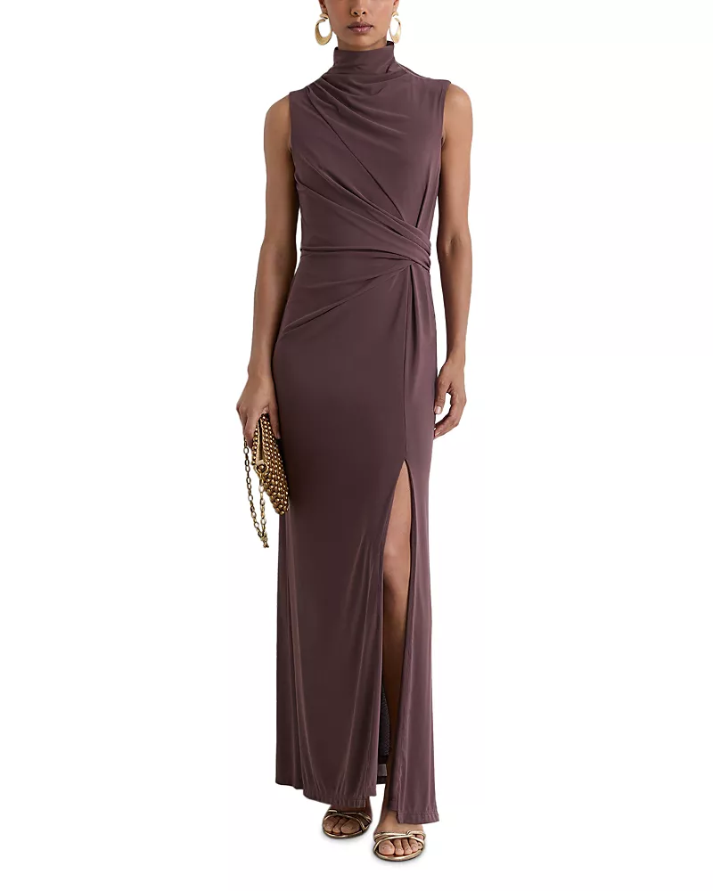 Reiss Petite Dylan Draped Maxi Dress