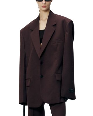 Wool Notch Lapel Blazer 