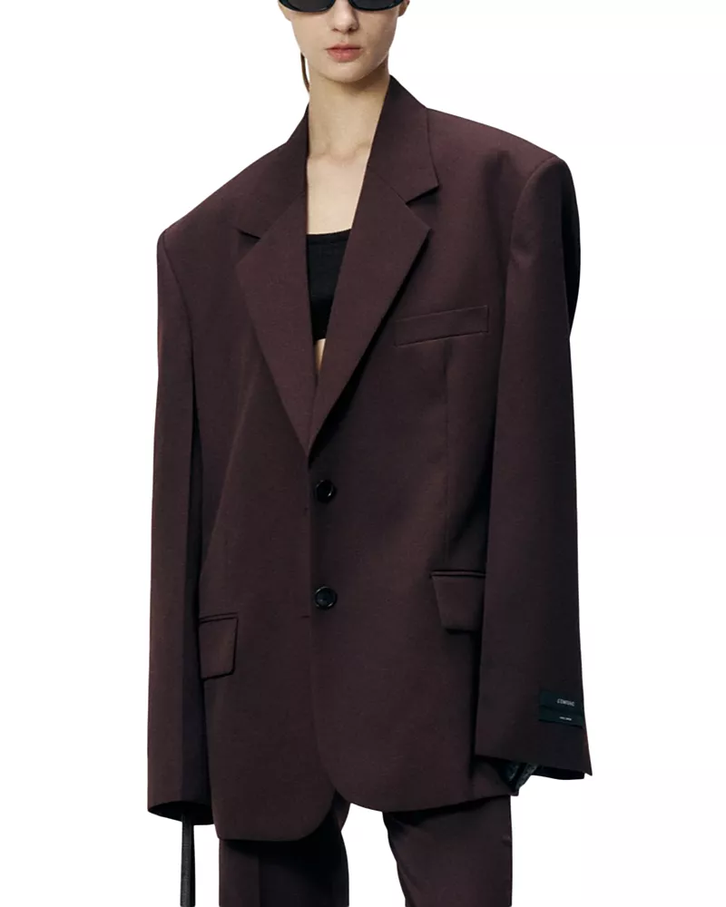 L'Emiune Wool Notch Lapel Blazer
