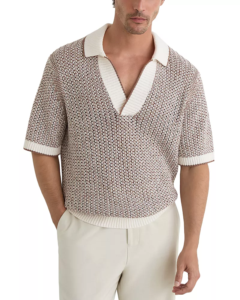 Reiss Atlas Two Tone Crochet Polo