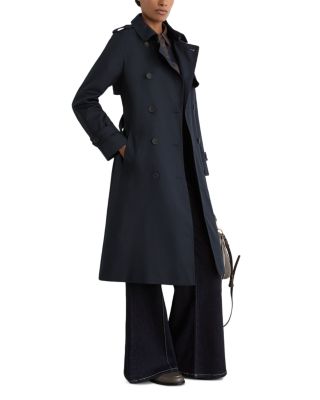 Azura Double Breasted Removable Hood Trench Coat
