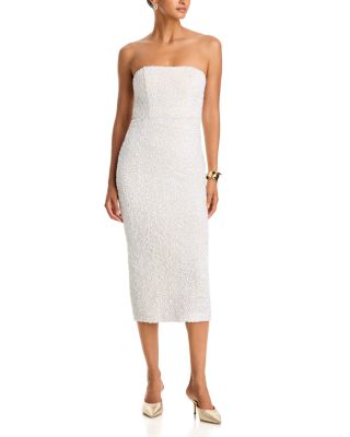 Sequin Strapless Midi Dress - Exclusive