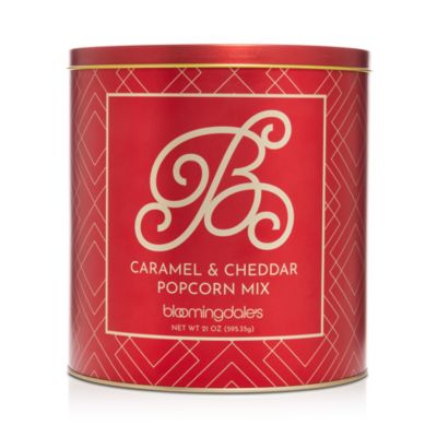 Bloomingdale's Confections Cheddar Caramel Popcorn Mix Tin