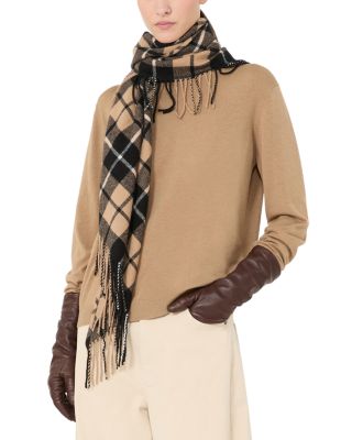 Cashmere Tartan Fringe Scarf