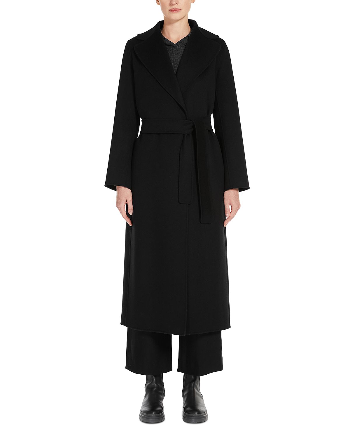 Max Mara Poldo Wool Belted Wrap Coat