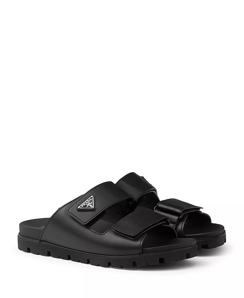 Prada Men's Leather Strap Sandals