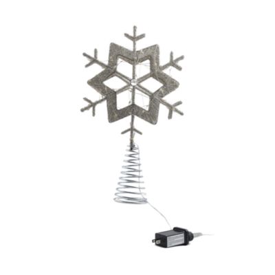 Beaded Lighted 3D Double Sided Snowflake Tree Topper