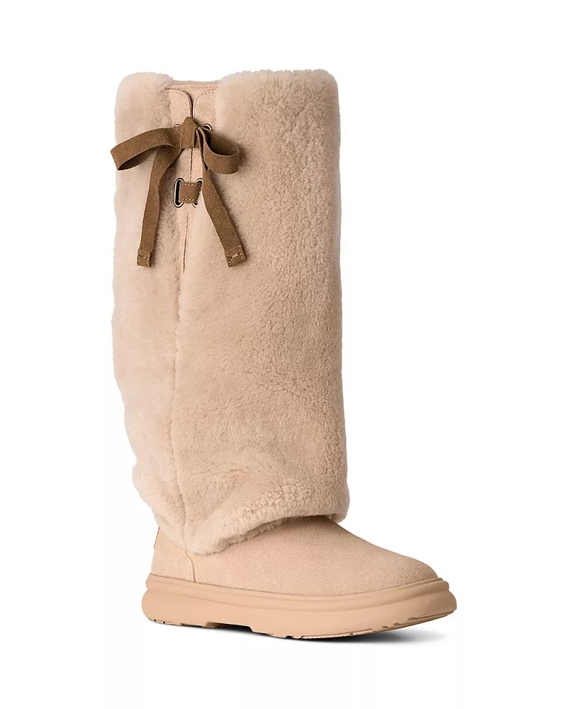 Ugg Women's Apres City Tall Shearling & Suede Knee High Boots