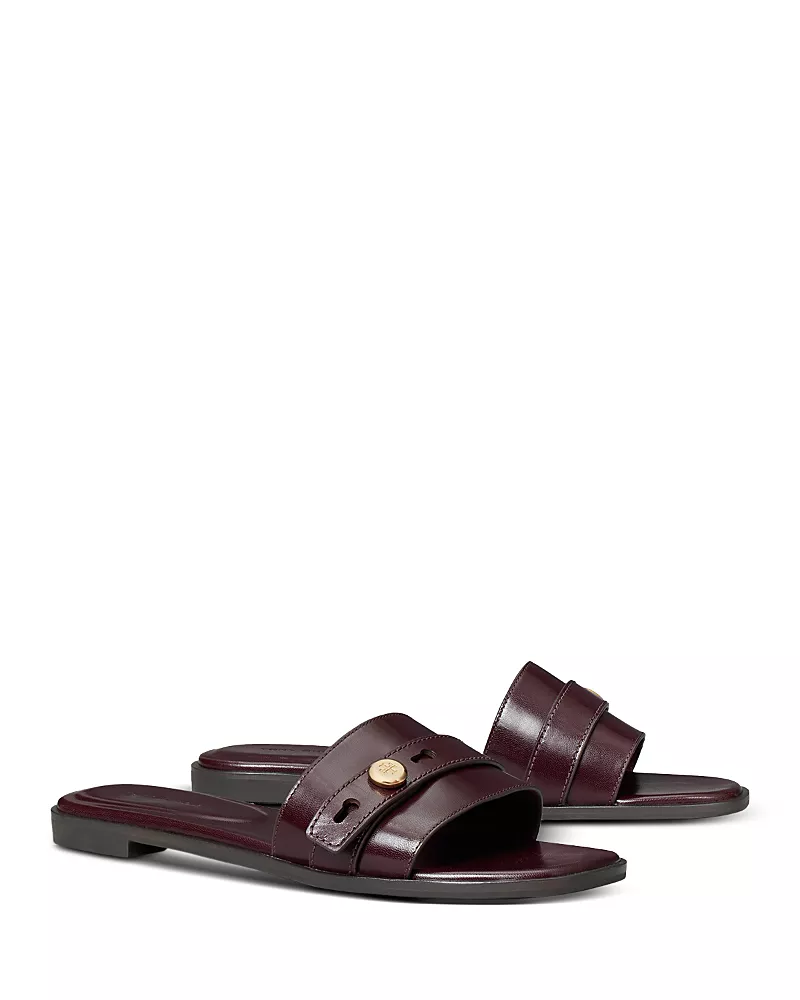Tory Burch Women's Romy Leather Slide Sandals