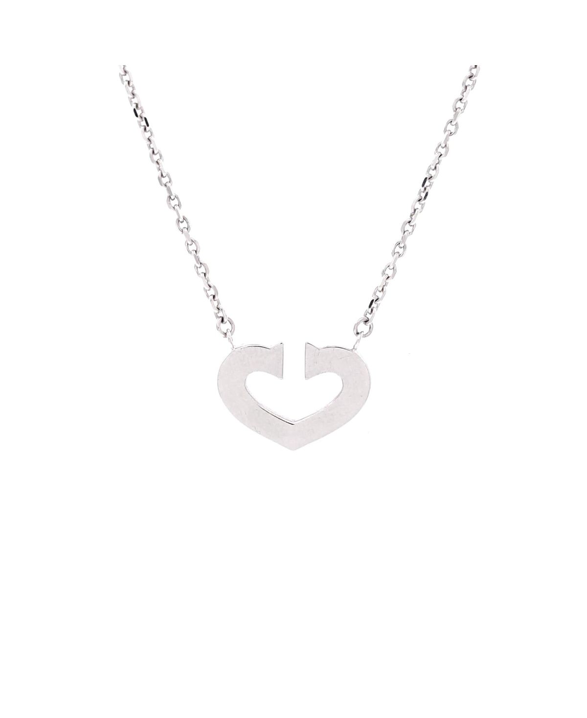 Pre-Owned Cartier C Heart de Cartier Pendant Necklace 18K White Gold, 15.75