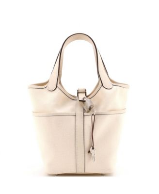 Pre-Owned Hermes Pm Cargo Picotin Lock Bag Canvas and Swift