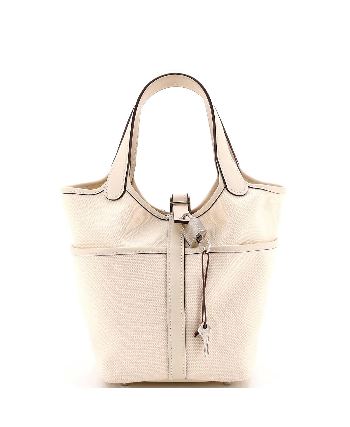 Pre-Owned Hermes Pm Cargo Picotin Lock Bag Canvas and Swift