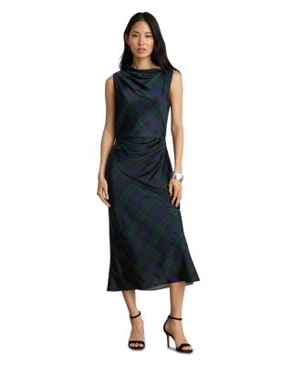 Black Watch Satin Charmeuse Dress