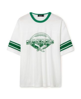  Unisex NFL Philadelphia Eagles Oversized Striped Ringer Tee