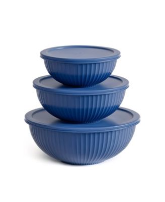  Rainbowls Glass Mixing Bowl Set with Lids, 6-Piece Set