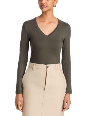 V Neck Long Sleeve Tee