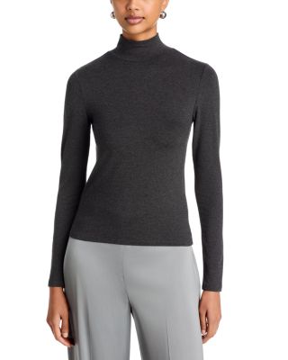Soft Touch Crop Long Sleeve Mock Neck
