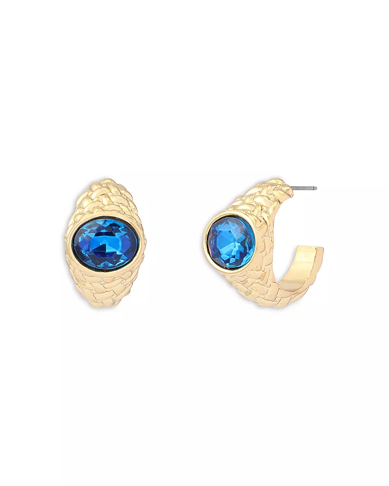 Kurt Geiger London Mansion Stone Hoop Earrings